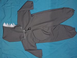 Kids Costumes to Hire - Shark onesie & headpce - SMALL